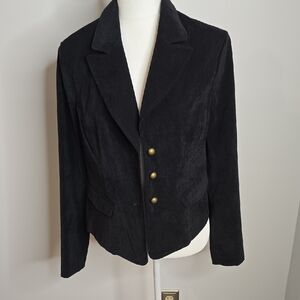 Women's Black Velvet Blazer